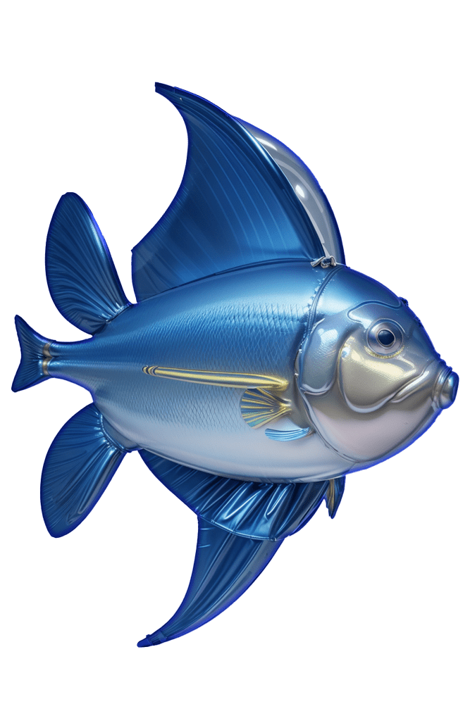 Inflated metallic Fish